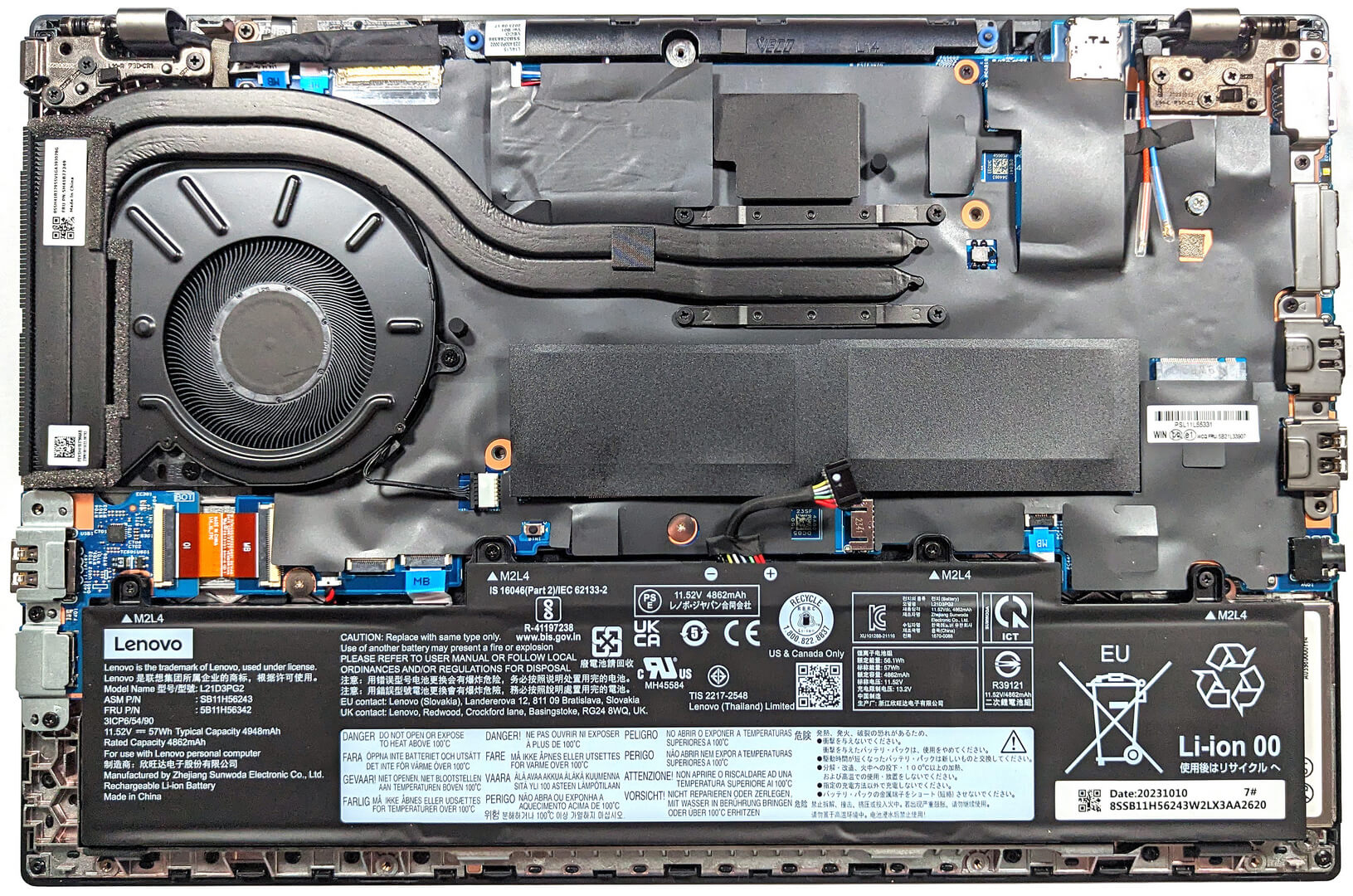 Internal Photo of Lenovo ThinkPad L14 Gen 1, L14 Gen 2 US keyboard OEM (ThinkPad L14 Gen 4)